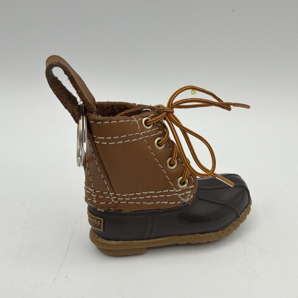 L.L. Bean Boot Keychain Miniature Boot Logo Key Ring 3.5" Or Bag Accessory
